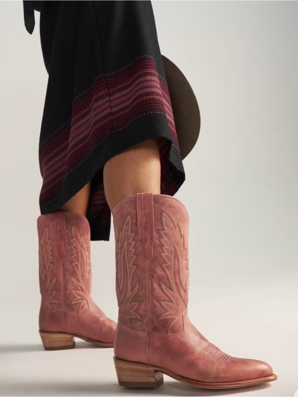 Tecovas “The Jamie” Western Cowgirl Boots -Pink Frost- worn 3 times - Picture 2 of 11
